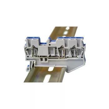   Tracon TSKB2/3 Háromkapcsos ipari sorozatkapocs, rugós, sínre, szürke 0,2-2,5mm2, 800VAC, 31A