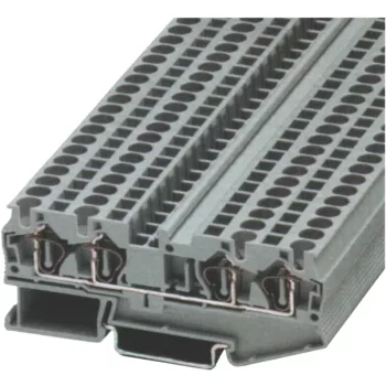   Tracon TSKB2/4K Négykapcsos ipari sorozatkapocs, rugós, sínre, kék 0,2-2,5mm2, 800VAC, 28A