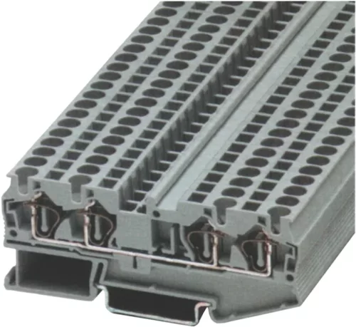 Tracon TSKB4/4K Négykapcsos ipari sorozatkapocs, rugós, sínre, kék 0,2-4mm2, 800VAC, 40A
