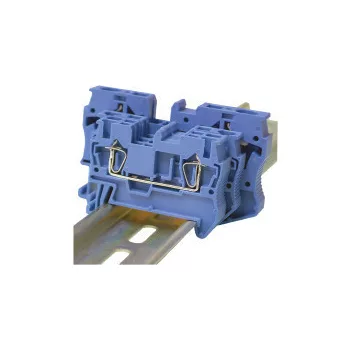   Tracon TSKB4K Nullavezető ipari sorozatkapocs, rugós, sínre, kék 0,5-4mm2, 800VAC, 40A