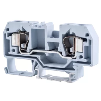   Tracon TSKC10 Fázisvezető ipari sorozatkapocs, rugós, sínre, szürke 800V 57A 0.2-10 mm2 2P