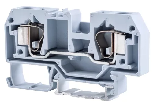 Tracon TSKC10 Fázisvezető ipari sorozatkapocs, rugós, sínre, szürke 800V 57A 0.2-10 mm2 2P