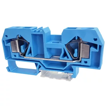   Tracon TSKC16-K Nullavezető ipari sorozatkapocs, rugós, sínre, kék 800V 76A 0.2-16 mm2 2P