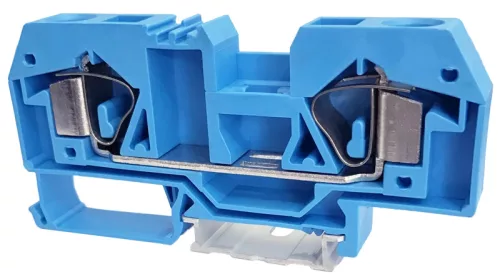 Tracon TSKC16-K Nullavezető ipari sorozatkapocs, rugós, sínre, kék 800V 76A 0.2-16 mm2 2P