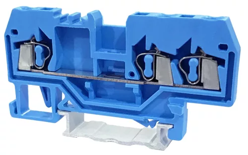 Tracon TSKC2,5/3-K Nullavezető ipari sorozatkapocs, rugós, sínre, kék 800V 24A 0.08-2.5 mm2 3P