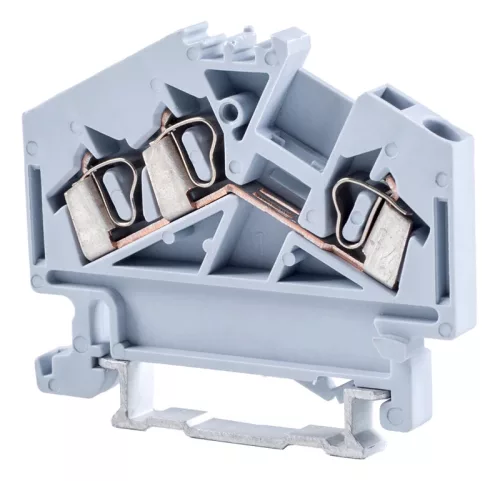 Tracon TSKC2,5/3D Fázisvezető ipari sorozatkapocs, rugós, sínre, szürke 800V 24A 0.08-2.5 mm2 3P