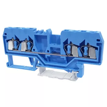   Tracon TSKC2,5/4-K Nullavezető ipari sorozatkapocs, rugós, sínre, kék 800V 20A 0.08-2.5 mm2 4P