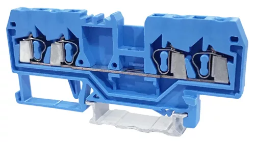 Tracon TSKC2,5/4-K Nullavezető ipari sorozatkapocs, rugós, sínre, kék 800V 20A 0.08-2.5 mm2 4P