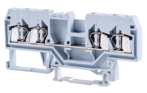 Tracon TSKC2,5/4 Fázisvezető ipari sorozatkapocs, rugós, sínre, szürke 800V 20A 0.08-2.5 mm2 4P