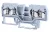 Tracon TSKC2,5/4 Fázisvezető ipari sorozatkapocs, rugós, sínre, szürke 800V 20A 0.08-2.5 mm2 4P