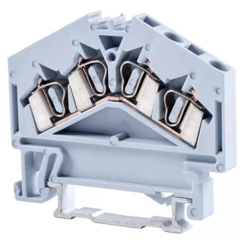   Tracon TSKC2,5/4D Fázisvezető ipari sorozatkapocs, rugós, sínre, szürke 800V 24A 0.08-2.5 mm2 4P