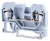 Tracon TSKC2,5 Fázisvezető ipari sorozatkapocs, rugós, sínre, szürke 800V 24A 0.08-2.5 mm2 2P