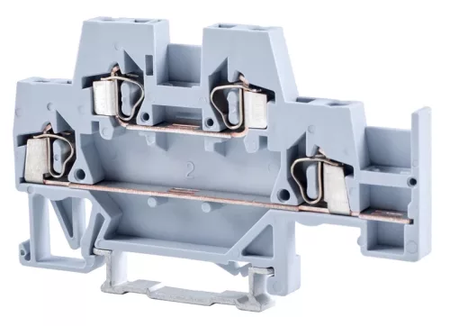 Tracon TSKC2,5E Emeletes ipari sorozatkapocs,rugós, sínre, szürke 500V 20A 0.08-2.5 mm2 4P