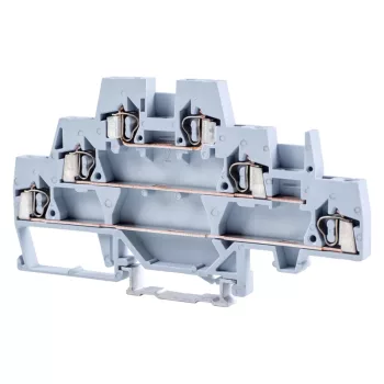   Tracon TSKC2,5EE Emeletes ipari sorozatkapocs,rugós, sínre, szürke 500V 20A 0.08-2.5 mm2 6P