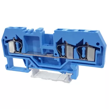   Tracon TSKC4/3-K Nullavezető ipari sorozatkapocs, rugós, sínre, kék 800V 32A 0.08-4 mm2 3P
