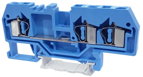 Tracon TSKC4/3-K Nullavezető ipari sorozatkapocs, rugós, sínre, kék 800V 32A 0.08-4 mm2 3P