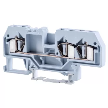   Tracon TSKC4/3 Fázisvezető ipari sorozatkapocs, rugós, sínre, szürke 800V 32A 0.08-4 mm2 3P