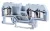 Tracon TSKC4/3 Fázisvezető ipari sorozatkapocs, rugós, sínre, szürke 800V 32A 0.08-4 mm2 3P