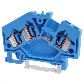   Tracon TSKC4/3D-K Nullavezető ipari sorozatkapocs, rugós, sínre, kék 800V 32A 0.08-4 mm2 3p