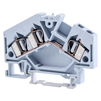   Tracon TSKC4/3D Fázisvezető ipari sorozatkapocs, rugós, sínre, szürke 800V 32A 0.08-4 mm2 3P