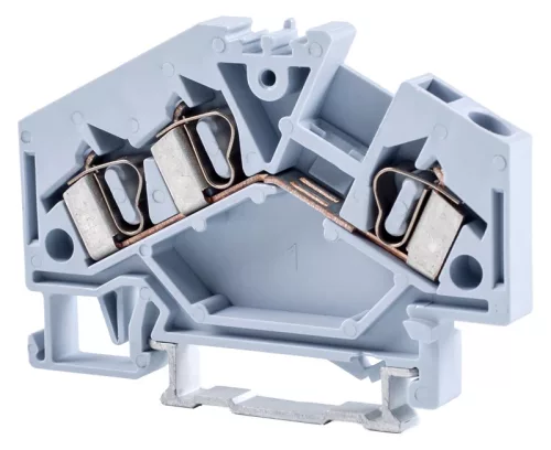 Tracon TSKC4/3D Fázisvezető ipari sorozatkapocs, rugós, sínre, szürke 800V 32A 0.08-4 mm2 3P