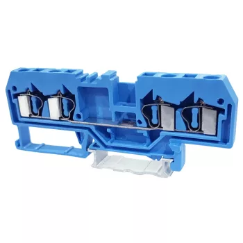   Tracon TSKC4/4-K Nullavezető ipari sorozatkapocs, rugós, sínre, kék 800V 26A 0.08-4 mm2 4P