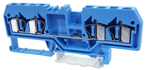 Tracon TSKC4/4-K Nullavezető ipari sorozatkapocs, rugós, sínre, kék 800V 26A 0.08-4 mm2 4P