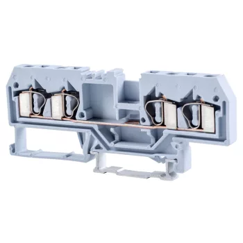   Tracon TSKC4/4 Fázisvezető ipari sorozatkapocs, rugós, sínre, szürke 800V 26A 0.08-4 mm2 4P