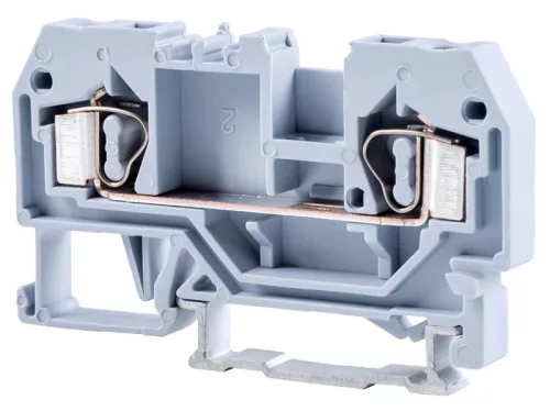 Tracon TSKC4 Fázisvezető ipari sorozatkapocs, rugós, sínre, szürke 800V 32A 0.08-4 mm2 2P
