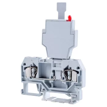   Tracon TSKC4B Biztosítékos ipari sorozatkapocs, rugós, sínre, szürke 250V 6.3A 0.08-4 mm2 2P