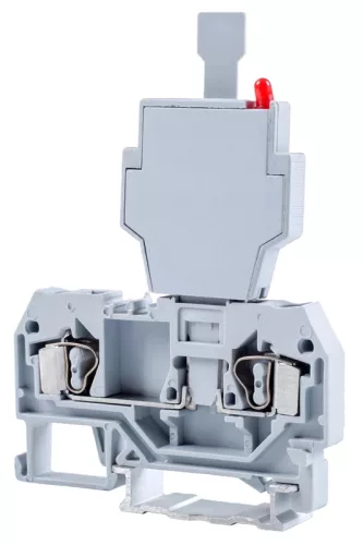 Tracon TSKC4B Biztosítékos ipari sorozatkapocs, rugós, sínre, szürke 250V 6.3A 0.08-4 mm2 2P