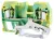 Tracon TSKC4JD Védővezető ipari sorozatkapocs, rugós, sínre, zöld/sárga 800V 32A 0.08-4 mm2 2P