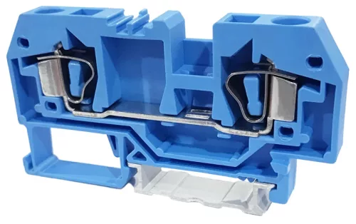 Tracon TSKC6-K Nullavezető ipari sorozatkapocs, rugós, sínre, kék 800V 41A 0.2-6 mm2 2P