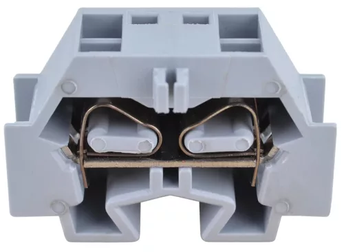 Tracon TSKD4D Mini rugós ipari sorozatkapocs, csavarral rögzíthető, szürke 690V 32A 0.08-4 mm2 2P