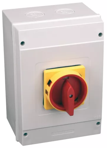 Tracon TSS-80/3T65 Tokozott biztonsági lakatolható szakaszoló kapcsoló 400V, 50Hz, 80A, 3P, 22kW, 64×64mm, IP65