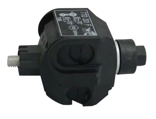 Tracon TSZL6-1, Szigetelt légvezeték-leágazó, szakadófejes csavarral 25-95/2,5-25mm2, 6kV, M8