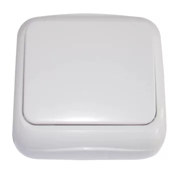   Tracon TTK-03, Falon kívüli kétpólusú kapcsoló (tapétakapcsoló) 10AX/250VAC, IP20 (102)