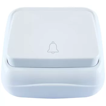   Tracon TTK-04B, Falon kívüli nyomókapcsoló csengő jellel (tapétakapcsoló) 10AX/250VAC, IP20 (N101)