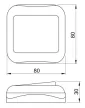 Tracon TTK-06, Falon kívüli 2db 1-áramkörös kapcsoló (tapétakapcsoló) 10AX/250VAC, IP20 (105)