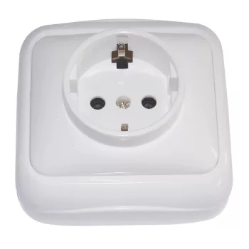   Tracon TTK-11, Falon kívüli csatlakozóaljzat (tapétakpcsoló) 16A/250VAC, IP20