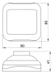 Tracon TTK-11, Falon kívüli csatlakozóaljzat (tapétakpcsoló) 16A/250VAC, IP20