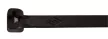 Tracon TU208, UV-álló fémnyelves kábelkötegelő, fekete 208×3,6mm, D=2-50mm, PA6.6