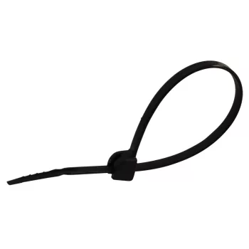   Tracon TU360, UV-álló fémnyelves kábelkötegelő, fekete 360×4,8mm, D=3,5-102mm, PA6.6