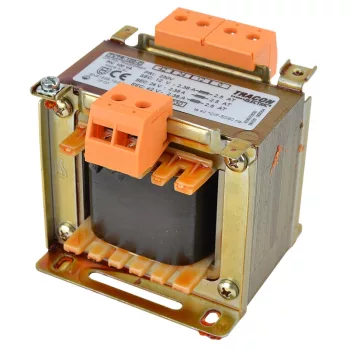   Tracon TVTR-100-C Vezérlő transzformátor ( leválasztó ), 1 fázisú, 230V/primer, 12-24-42V/szekunder 100VA teljesítménnyel IP00 TVTR