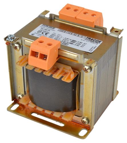 Tracon TVTR-150-E Vezérlő transzformátor ( leválasztó ), 1 fázisú, 230V/primer, 42-110-230V/szekunder 150VA teljesítménnyel IP00 TVTR