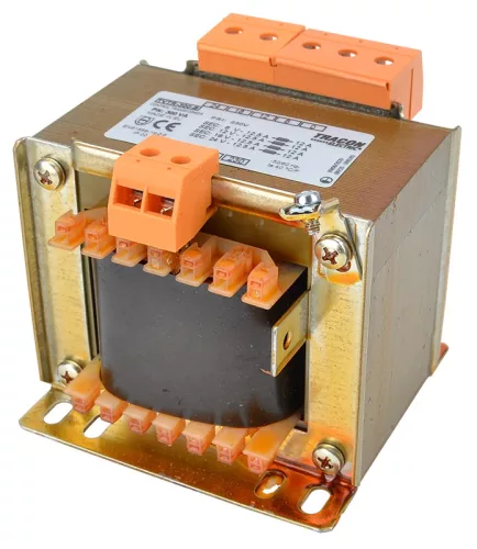 Tracon TVTR-300-B Vezérlő transzformátor ( leválasztó ), 1 fázisú, 230V/primer, 6-12-18-24V/szekunder 300VA teljesítménnyel IP00 TVTR