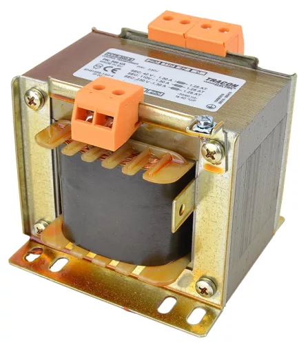 Tracon TVTR-300-E Vezérlő transzformátor ( leválasztó ), 1 fázisú, 230V/primer, 42-110-230V/szekunder 300VA teljesítménnyel IP00 TVTR