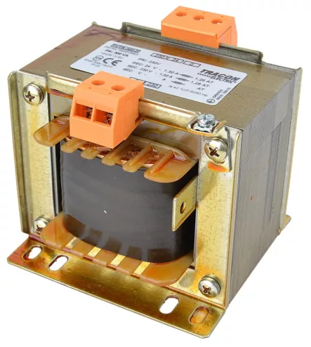 Tracon TVTR-300-F Vezérlő transzformátor ( leválasztó ), 1 fázisú, 230V/primer, 24-230V/szekunder 300VA teljesítménnyel IP00 TVTR