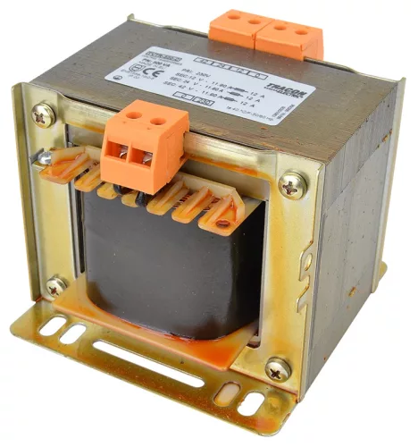 Tracon TVTR-500-C Vezérlő transzformátor ( leválasztó ), 1 fázisú, 230V/primer, 12-24-42V/szekunder 500VA teljesítménnyel IP00 TVTR