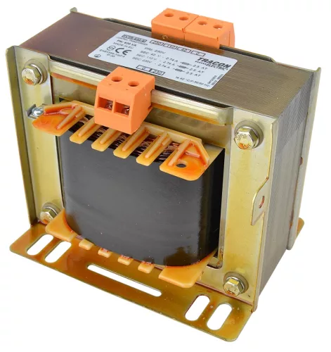 Tracon TVTR-630-E Vezérlő transzformátor ( leválasztó ), 1 fázisú, 230V/primer, 42-110-230V/szekunder 630VA teljesítménnyel IP00 TVTR